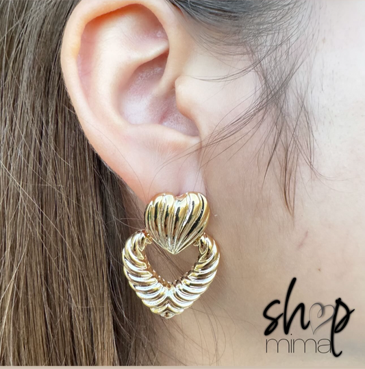 LORA VINTAGE HEART EARRINGS