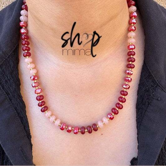 WINE BEADS NECKLACE
