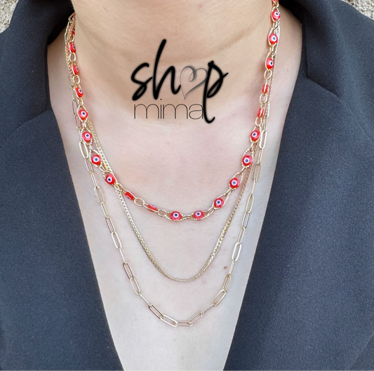 LAYERED CRISTAL NECKLACE