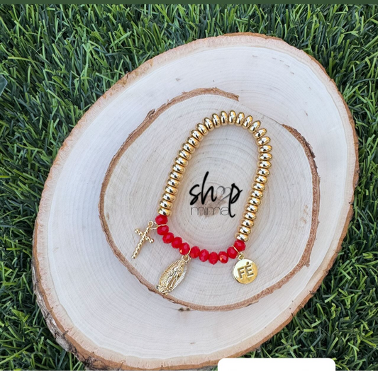 FE EN ROJA BRACELET MADE BY TANIAXO