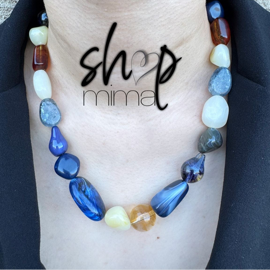 COLOR OF LIFE BLUE NECKLACE
