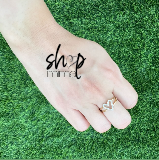 ZIRCONIA JETTY HEART ADJUSTABLE RING