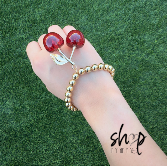 CHERRY BALINES BRACELET HANDMADE BY TANIAXO