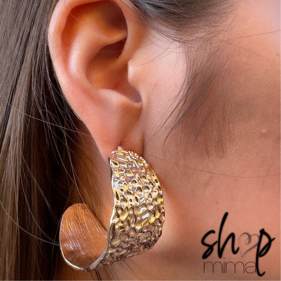 PIEDRA GLAZED HOOPS EARRINGS