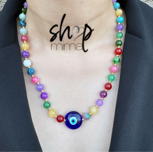VALENTINA EVIL EYE NECKLACE