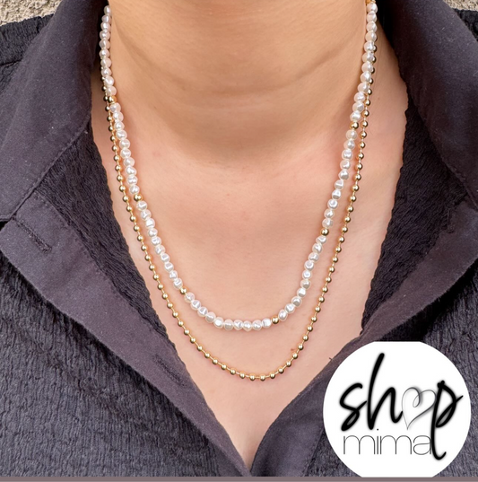 DOUBLE LAYERED MINI PEARLS