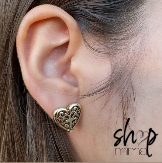 MIDEVAL HEART EARRINGS