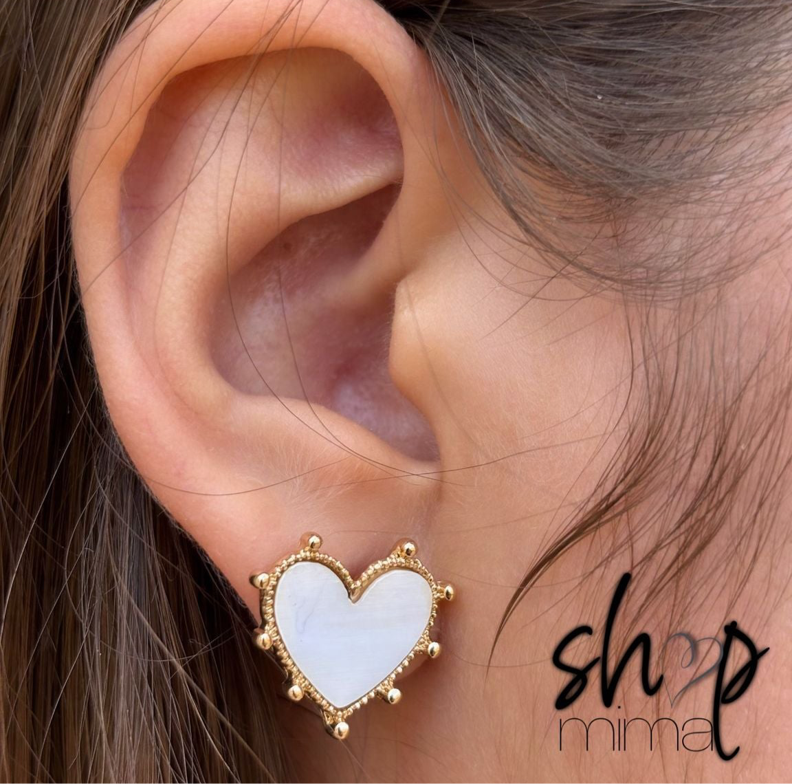 BEADS HEART EARRINGS