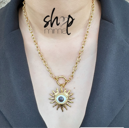 CORAZON EVIL EYE NECKLACE