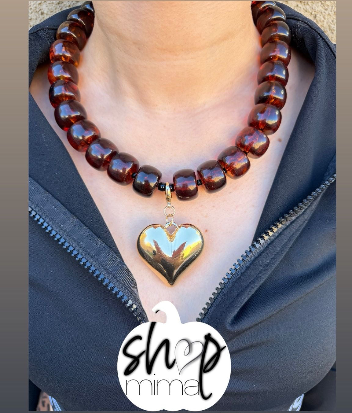 HEART LOVE CHUNKY NECKLACE