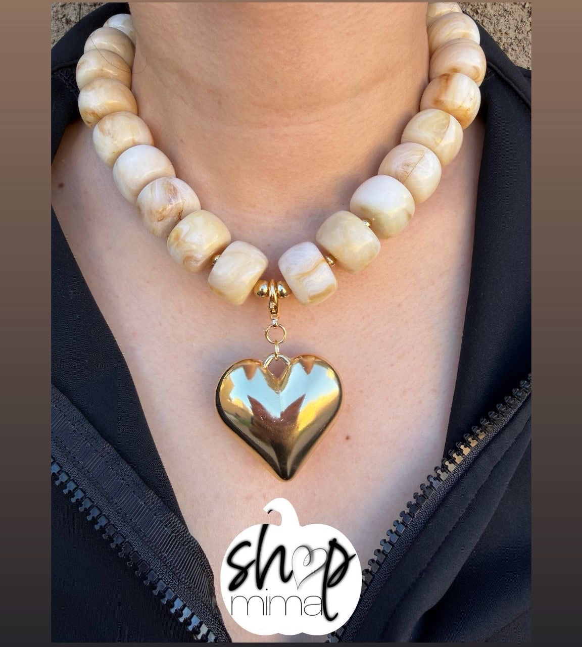 HEART LOVE CHUNKY NECKLACE