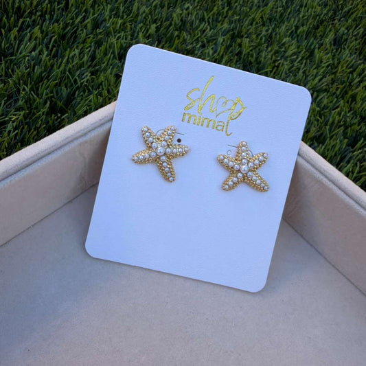 PEARL SEA STAR EARRINGS