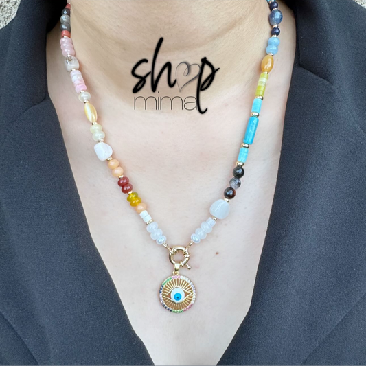 MELISSA EVIL EYE NECKLACE MADE BY TANIA