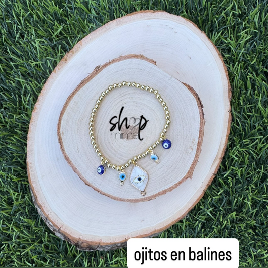 OJITOS EN BALINES BRACELET MADE BY TANIAXO