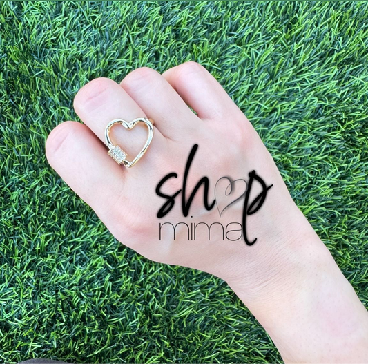 HEART LOCKED RING ADJUSTABLE