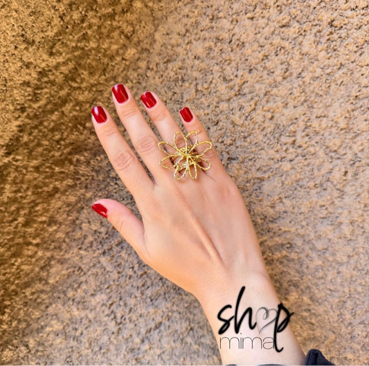 HARVEST FLOWER RING ADJUSTABLE