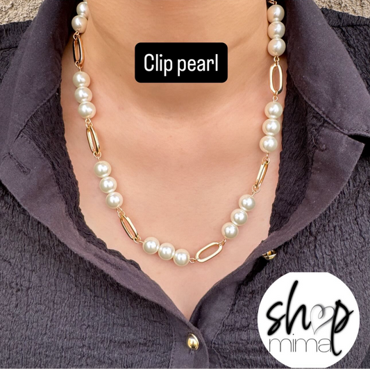 CLIP PEARL NECKLACE