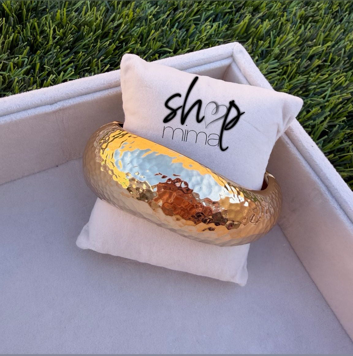 GLAZED IRREGULAR BANGLE BRACELET