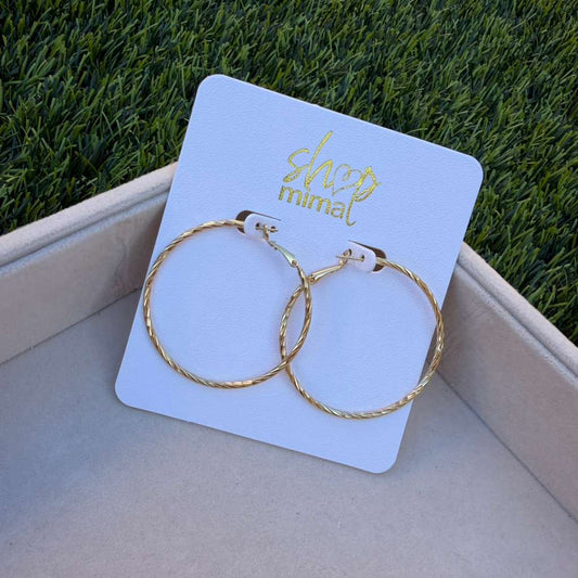 TWISTED HOOPS EARRINGS