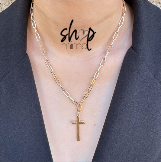 CHAIN CROSS NECKLACE