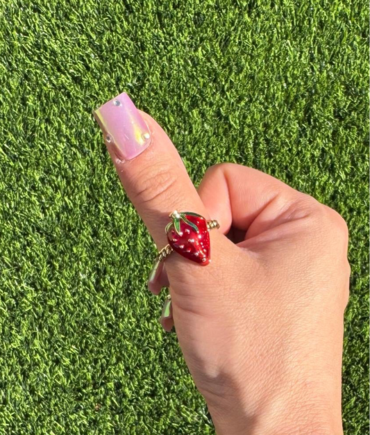 STRAWBERRY RING ADJUSTABLE