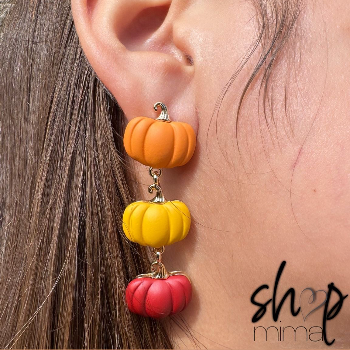 TRIO PUMPKIN EARRINGS