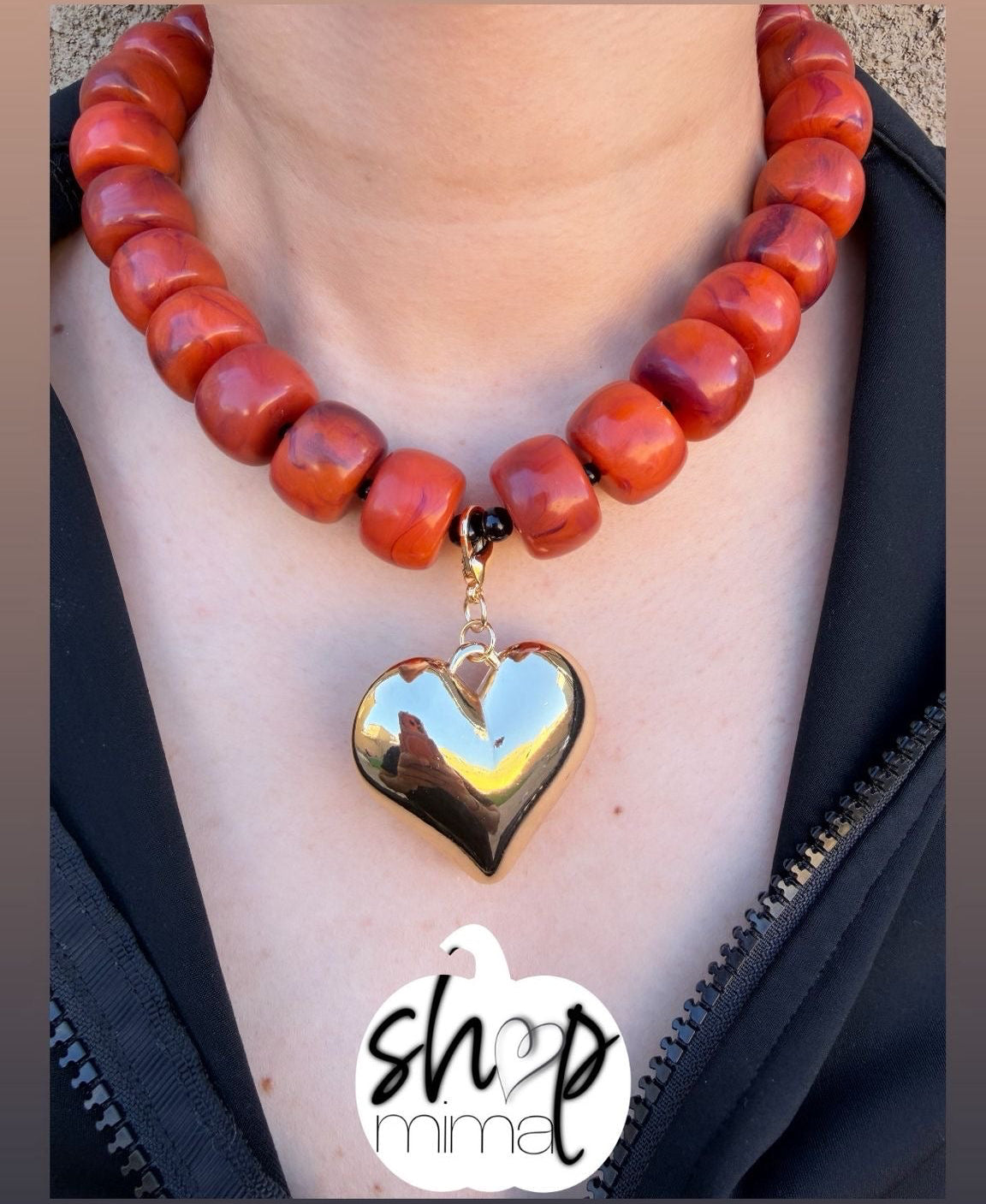 HEART LOVE CHUNKY NECKLACE