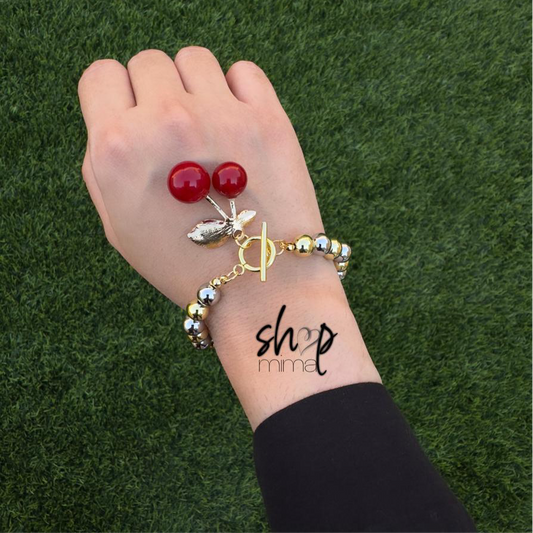 CHERRY MIXED METALS BRACELET