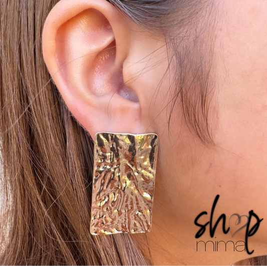 LONG RECTANGULAR PLATE EARRINGS