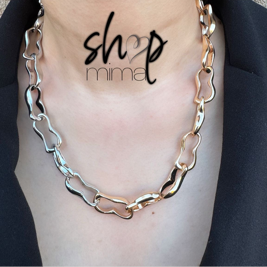 DELEON MIXED METALS NECKLACE