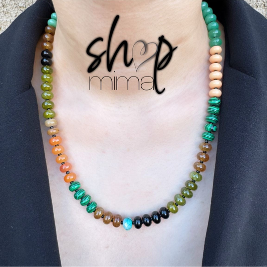 EARTHY TONES NATURAL STONES NECKLACE