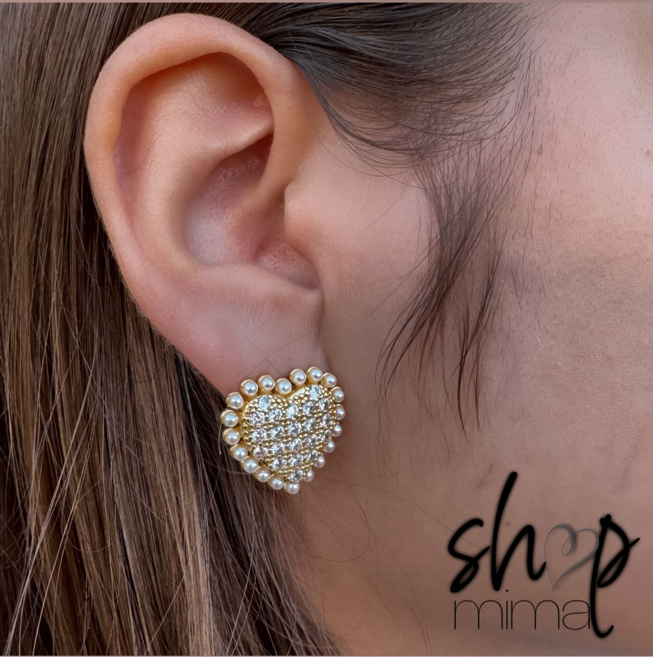 PURE ELEGANCE HEART EARRINGS
