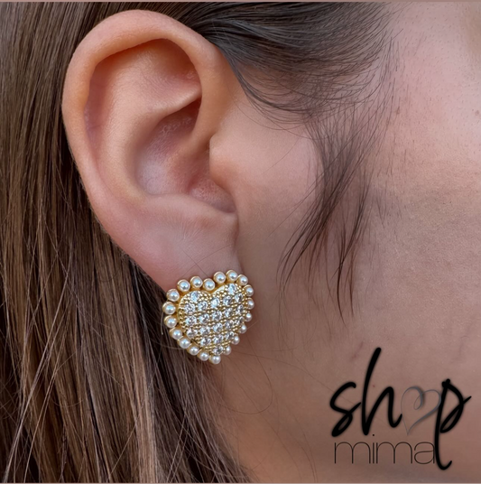 PURE ELEGANCE HEART EARRINGS