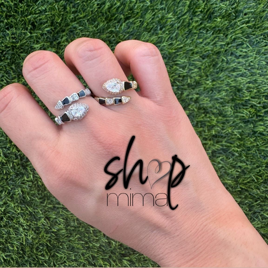 SNAKE ZIRCONIA RING ADJUSTABLE