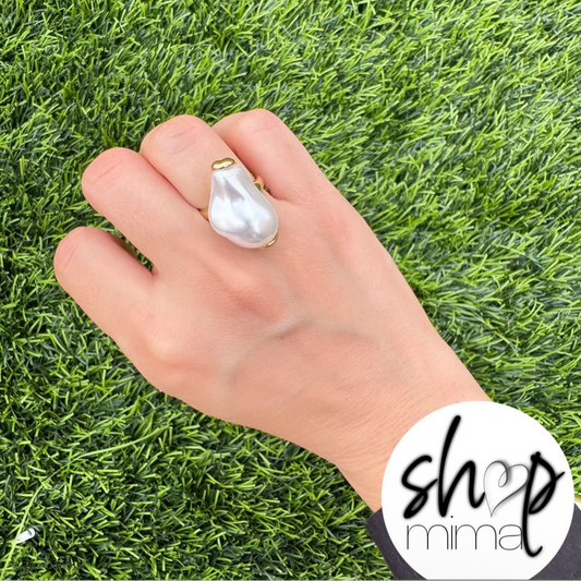 ALE PEARL RING ADJUSTABLE