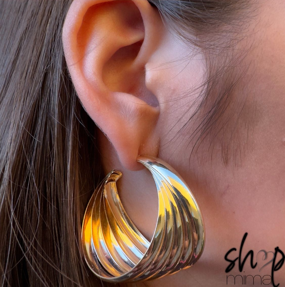 CHUNKY 360 HOOPS EARRINGS