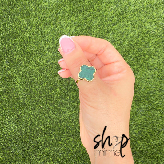 GREEN CLOVER RING