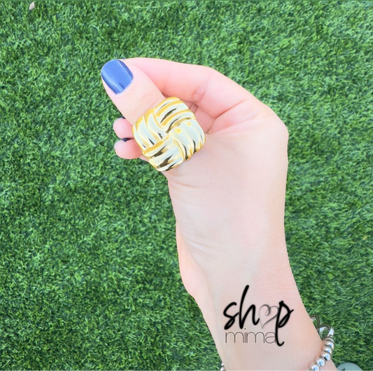 SQUARE LINES RING ADJUSTABLE