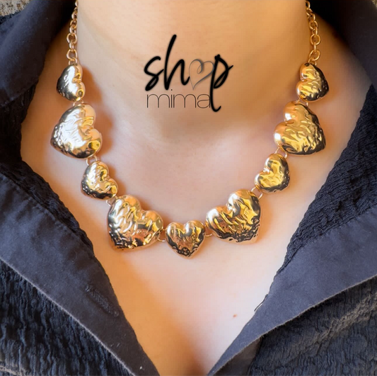 CHUNKY FIRE HEART NECKLACE