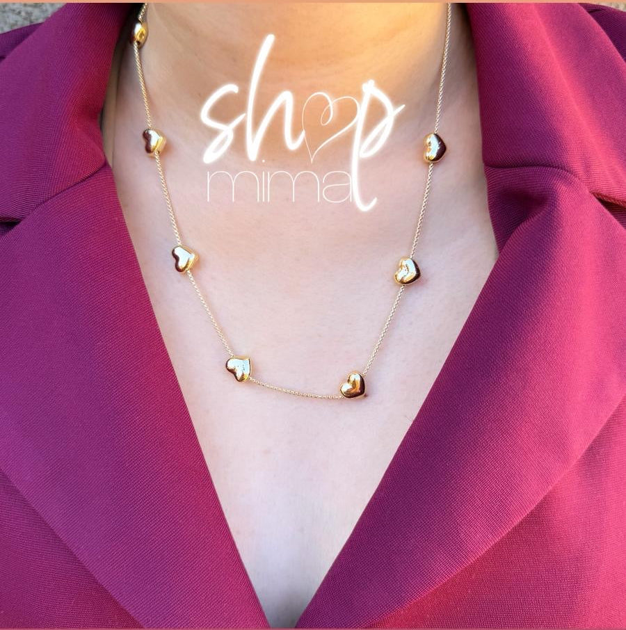 HEART ALL AROUND NECKLACE