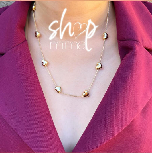 HEART ALL AROUND NECKLACE